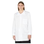 Yohji Yamamoto Lång Skjorta med Trippelkrage White, Herr