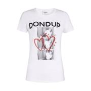 Dondup Klassisk T-Shirt White, Dam