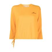 Marni Crew Neck Stickad Tröja Orange, Dam