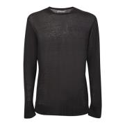 Original Vintage Round-neck Knitwear Black, Herr