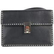 Valentino Vintage Pre-owned Läder portfljer Black, Dam