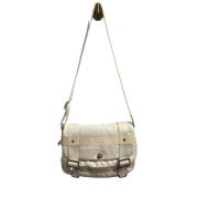 Chanel Vintage Pre-owned Canvas chanel-vskor Beige, Dam