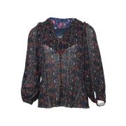 Isabel Marant Pre-owned Blommönstrad Polyesterblus Multicolor, Dam
