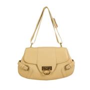 Salvatore Ferragamo Pre-owned Pre-owned Läder handvskor Beige, Dam