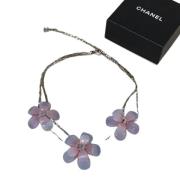 Chanel Vintage Pre-owned Metall halsband Purple, Dam