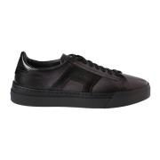 Santoni Svarta Dbs3 Sneakers Black, Herr