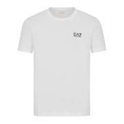 Emporio Armani EA7 Minimalistisk EA7 T-shirt i mjuk Pima-bomull White,...