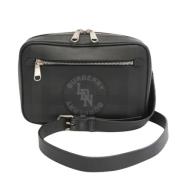 Burberry Vintage Förhandsägd Svart Läder Crossbody Väska Black, Dam