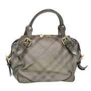 Burberry Vintage Pre-owned Läder handvskor Gray, Dam