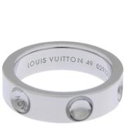 Louis Vuitton Vintage Pre-owned Vitt guld ringar Gray, Dam