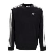 Adidas 3-Stripes Crewneck Sweatshirt för Män Black, Herr