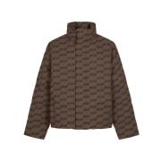 Balenciaga Monogram Vadderad Jacka Brown, Herr