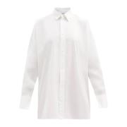 Balenciaga Överdimensionerad bomullsskjorta White, Herr