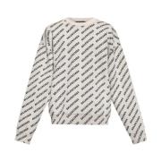 Balenciaga Sweater with monogram Beige, Herr