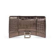 Balenciaga Timglas plånbok på kedja Brown, Dam