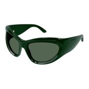 Balenciaga Green Wrap Around Sunglasses Green, Dam