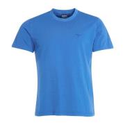 Barbour Marinblå Garment Dyed T-shirt med Barbour Brodyr Blue, Herr