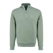 Barbour Rothley Half Zip Sweater i Agave Green Green, Herr