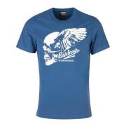 Barbour Vantage Graphic-Print T-Shirt Blue, Herr