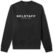 Belstaff Svart och vit sweatshirt med unik design Black, Herr