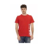 Bikkembergs Röd Bomull T-shirt med Framsidetryck Red, Herr