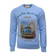 Bob Vintage Blå Crew Neck Sweatshirt Blue, Herr