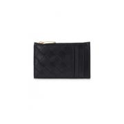 Bottega Veneta Card case with Intrecciato weave Black, Dam