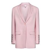 Burberry Rosa Single Breasted Jacka Pink, Dam
