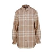 Burberry Ivanna CHK Skjorta Brown, Dam