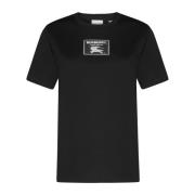 Burberry Klassisk Nero Bomull T-Shirt Black, Dam