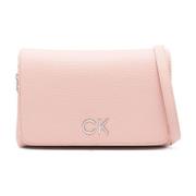 Calvin Klein Rosa Axelväska med Re-Lock Lock Pink, Dam