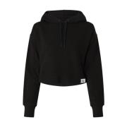 Calvin Klein Svart Rib Mix Sweatshirt för Kvinnor Black, Dam