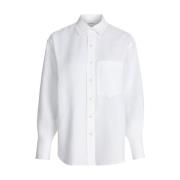 Calvin Klein Naturlig Linne Oversized Skjorta White, Dam