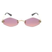 Cartier Stiliga solglasögon med 55mm lins Pink, Unisex