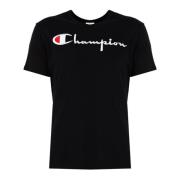 Champion Rundhalsade T-Shirts Black, Herr
