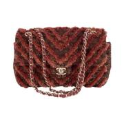 Chanel Begränsad upplaga Röd Tweed Flap Väska Red, Unisex