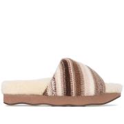 Chloé Multicolor Brun Vågig Linje Slides Sandaler Brown, Dam