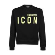 Dsquared2 Ikonisk Svart Hoodie för Män Black, Herr