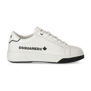 Dsquared2 Vit Läder Bumper Sneaker med Logo White, Herr