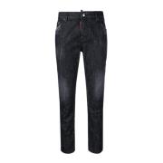 Dsquared2 Stiliga Bekväma Skinny Jeans Black, Dam