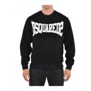 Dsquared2 Svart Bomull Logo Sweatshirt Mod. S71Gu0379 S25427 900 Black...