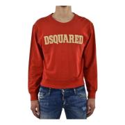 Dsquared2 Röd Bomull Logo Sweatshirt Mod.S74GC0635S21713307 Red, Herr