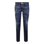 Dsquared2 Jennifer Jeans - Slim-Fit Denim i 470 Blue Navy Blue, Dam