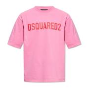 Dsquared2 T-shirt med logotyp Pink, Herr