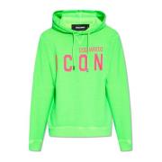 Dsquared2 Hoodie med logotyp Green, Herr