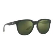 Emporio Armani Matte Green Sunglasses with Dark Green Mirrored Lenses ...