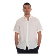 Emporio Armani Casual skjorta med chevronmönster White, Herr