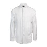 Emporio Armani Vita Skjortor - Stiliga och Trendiga White, Herr