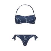 Emporio Armani Stilfull Bikini för Strand- och Pooläventyr Blue, Dam