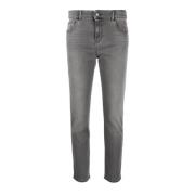 Emporio Armani Högmidjade Regular Fit Jeans Gray, Dam